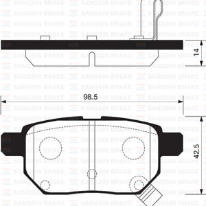 ARKA FREN BALATA TOYOTA AURIS. COROLLA 1.6L 1ZR-FE ZRE151 07-11 / 1.33L 1NR-FE NRE150 6 vites 10-