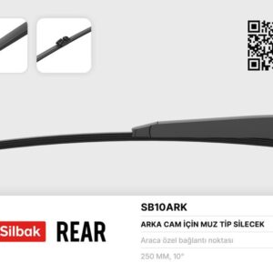 SİLECEK SÜPÜRGESİ ARKA MUZ TİPİ C5 III 02/08 CLIO IV 09/12 BOY:250MM
