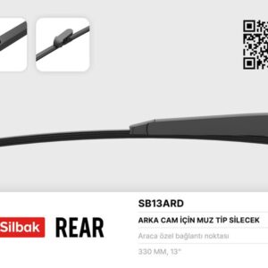 SİLECEK SÜPÜRGESİ ARKA MUZ TİPİ 330MM KIA CEE D. PRO CEE D 05/12