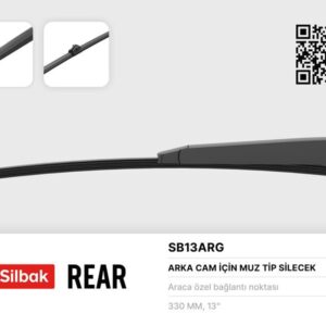 SİLECEK SÜPÜRGESİ ARKA MUZ TİPİ 330mm A3 04/12 Q5 08/09