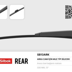 SİLECEK SÜPÜRGESİ ARKA MUZ TİPİ 330MM BMW X3 F25 0910 . FORD GALAXY 05/15 . S-MAX 05/15