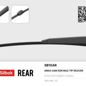 SİLECEK SÜPÜRGESİ ARKA MUZ TİPİ 380MM SEAT IBİZA V 6J5 03/8 . IBİZA V ST 6J8 03/10