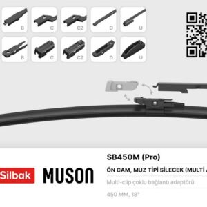 SİLECEK SÜPÜRGESİ MUZ TİPİ GRAFİTLİ 450mm 6 APARATLI