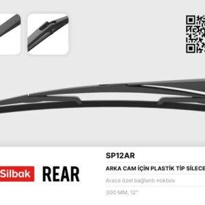 SİLECEK SÜPÜRGESİ ARKA PLASTIK TIP 300mm DUSTER-PUNTO III-GRANDE PUNTO-CMAX-CIVIC-JUKE-MICRA-VENGA-