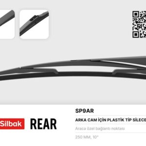 SİLECEK SÜPÜRGESİ ARKA PLASTİK TİP 230MM PEUGEOT 308 II 09/13 . RENAULT MGN II 11/02 12/09 . MGN I V. SW 12/05 . OPEL ASTRA GTC H 03/05