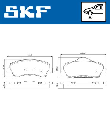 ÖN FREN BALATASI PEUGEOT P301 12 P308 13 CITROEN C-ELYSEE 12 C4 14 266mm