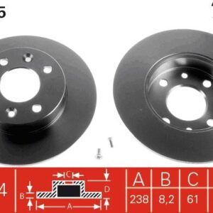 ÖN FREN AYNASI RENAULT CLIO 91 TWINGO 92 R5 84 88 238x8.2x4DL