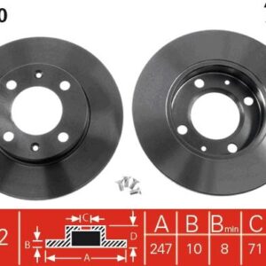 ARKA FREN AYNASI P405 1.6-1.9-1.8T 89-92 P405 II 1.8-2.0-2.0 16V 92-95 247x10x9