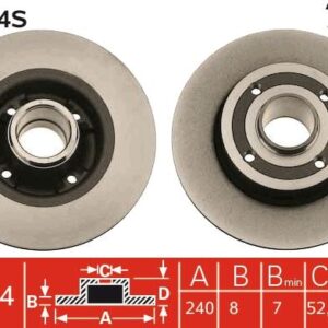 ARKA FREN AYNASI RENAULT MEGANE II 02 MODUS 04 CLIO III 05 240x82.5x4DELİK