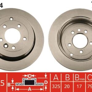 FREN DISKI ARKA LAND ROVER DISCOVERY III-IV L319 04 18