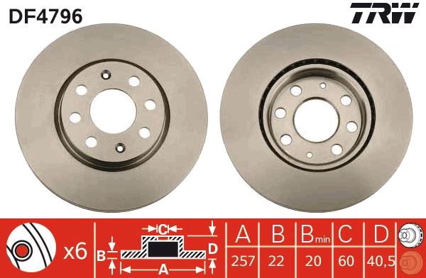ÖN FREN AYNASI CORSA D 07 CORSA E 14 ADAM 13 PUNTO EVO-GRANDE PUNTO 05 257x22x4DL HAVALI 14İNÇ 55700921