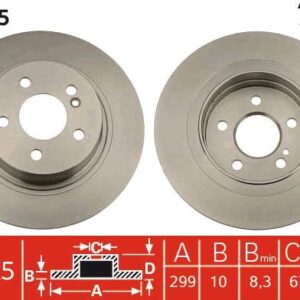 FREN DISKI ARKA MERCEDES W204 S204 C204 C207 A207