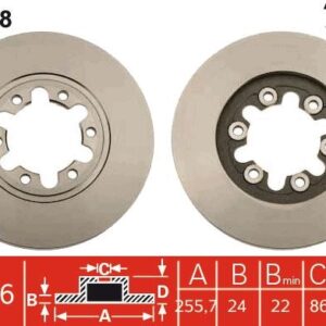 ÖN FREN AYNASI RANGER 4x2-MAZDA B-SERIE 99 255.7x24x6DLxHAVALI