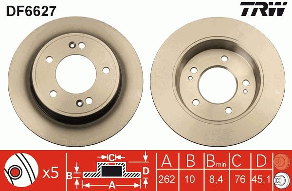 ARKA FREN DİSKİ DOLU TİP HYUNDAI İ30 1.6L G4FD GDİ GAMMA 11-15 / 1.4L 1.6L CRDİ DİZEL 12-16 / ELAN TRA 12- / KIA CEED 1.6L GDI BENZİNLİ 12- 1.4L 1.6L