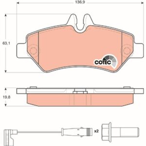 FREN BALATASI ARKA MERCEDES SPRINTER B906 06 . VW CRAFTER 30-35-50 TEK TEKER