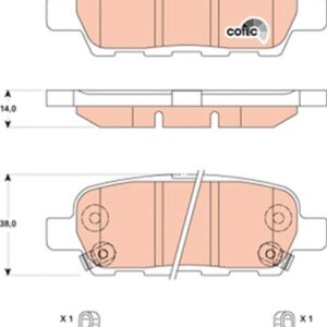 ARKA FREN BALATASI NISSAN QASHQAI J10 07 13 X-TRAIL 07 13 JUKE 10 RENAULT KOLEOS 08