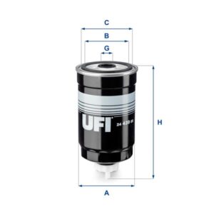 YAKIT FİLTRESİ UZUN TİP HYUNDAI ACCENT ADMIRE. ERA. GETZ. MATRIX 1.5L D3EA D4FA CRDi 02-10 / H-1. STAREX. LIBERO 2.5L D4CB 03- / KIA RIO 1.5L D4FA