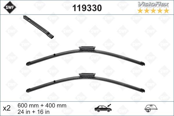 ÖN SİLECEK SÜPÜRGE TAKIMI PEUGEOT P301 CITROEN C ELYSEE 12 C3 PICASSO 10 17 DS3 10 15 RENAULT CLIO III 09 05 TALIA 00 FLUENCE 09 SWF 600 400 MUZ