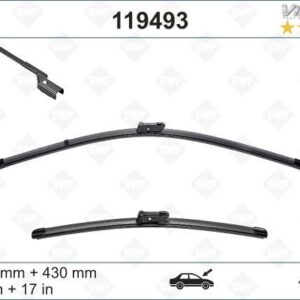 SİLECEK SÜPÜRGE TAKIMI PEUGEOT P508 II 09/18 DS9 20 SWF VisioFlex Flat Blade X2 650 430 mm 9823609180-9823609780