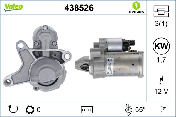 MARŞ MOTORU 1.7kw 12 DİŞ COMBO E-CROSSLAND-GRANDLAND-PARTNER-BERLINGO-P208-P308-P508-P2008-P3008- P5008-EXPERT-JUMPY-C3-C4-DS3-DS4-DS5 1.6