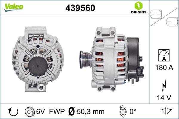 ALTERNATOR 14V 180A BMW E60 E61 E87 E90 E91 E92 E63 E64 E65 E66 G32