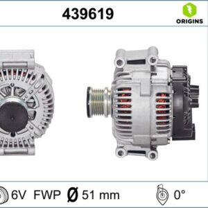 ALTERNATOR 14V 180A MERCEDES W639 B906