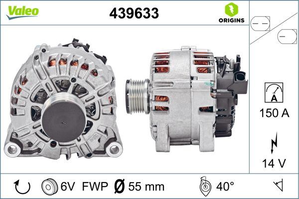 ALTERNATÖR FORD FIESTA FUSION MAZDA II 08 1.4-1.6 TDCI 150 AMP