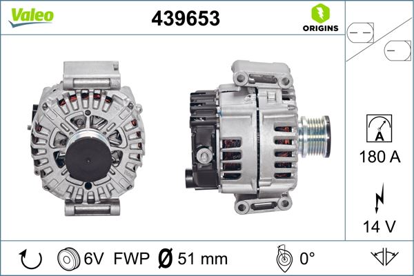 ALTERNATOR 14V 180A MERCEDES W204 C218 W212 W166 X204 W639 B906 A0131546802
