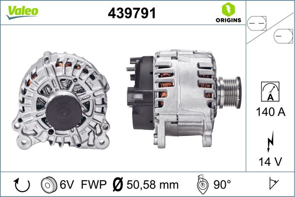 ALTERNATÖR 140A GOLF VII-CRAFTER-AMAROK-TRANSPORTER T6-A3-LEON 1.6TDI-2.0TDI 13 03L903023L-03L903023LX