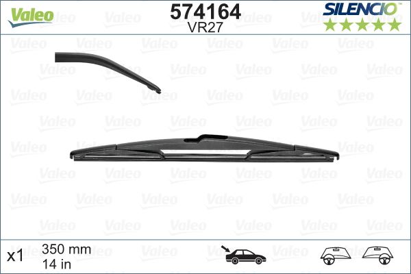 SİLECEK SILENCIO 35cm x1 VM27 ARKA P106/P206/SAXO/XANTIA