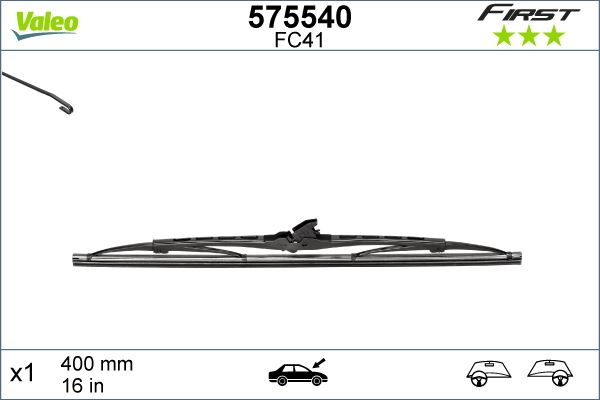 ARKA SİLECEK SÜPÜRGESİ 400mm NORMAL TİP FİRST ÜNİVERSAL 6272526 - 93195927