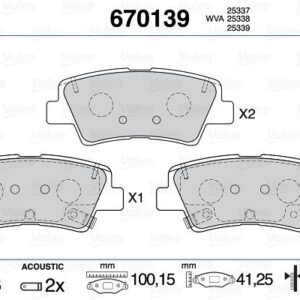 ARKA FREN BALATA HYUNDAI i20 1.2L G4LA 15-20 1.4L G4LC 15-18 1.4L D4FC CRDi 15-18 / ELANTRA 1.6L D4FB G4FG 16- / KIA SOUL 1.6L D4FB 14- / SPORTAGE