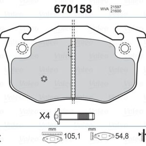 ARKA FREN BALATASI PEUGEOT P106 96 04 P205 87 98 P206 00 09 P306 97 01 P309 89 93 CITROEN SAXO 96 04 XSARA 97 05 ZX 92 97 RENAULT R9-R19- MGN I-CLIO