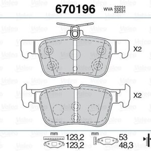 ARKA DİSK FREN BALATASI FORD EDGE 2.0D 08/15-07/18 FORD KUGA 1.5/1.5D/1.6/2.0/2.0D 11/12 5302023-5302023-DG9C2M007CB