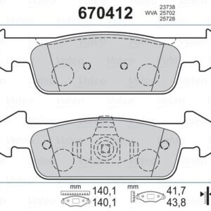 ÖN BALATA CLIO IV 1.2 1.5DCİ 12 DACIA SANDERO II 1.2.1.2 LPG 2012 LOGAN 12 140.2x18x42 410609646R-410602396R