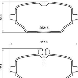 FREN BALATASI ARKA MERCEDES GLE-CLASS V167 C167 18 A0004204202
