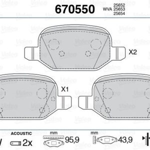 ARKA FREN BALATASI FIAT 500L 12  0.9 1.3DMTJ 1.4 1.6D MTJ