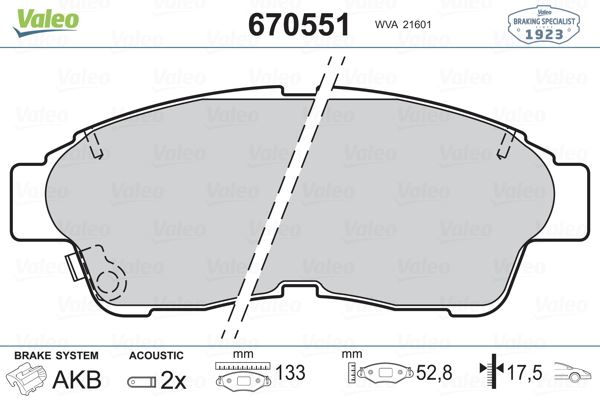ÖN BALATA COROLLA 92-97 CARINA 93-97 RAV4 2.0 94-00 CAMRY 2.2 92-01 0446533020-0446533040-WVA21601