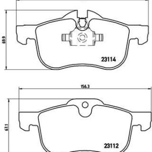 ÖN BALATA ROVER 75 1.8-2.0 GDT-V6-2.5 V6 MG ZT 160-190 02-05 GBP90342AF-SFP100511-WVA23112