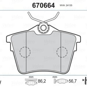 ARKA FREN BALATASI PEUGEOT P407 1.6 HDI 1.8-2.0 04 607 00 CITROEN C5 08
