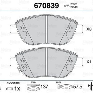 ÖN BALATA CORSA D BÜYÜK TİP 1.3 CDTI 07/06 FIAT 500 0.9 12 1.4 1.3D 12 1.6D12 93189816-1605354-1605227-77366481