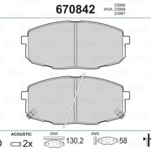 ÖN BALATA HYUNDAI İ30 1.4-1.6-2.0-1.6 CRDI-2.0 CRDI 10/07 KIA CEED 06 581011HA10-581011HA20-WVA23966