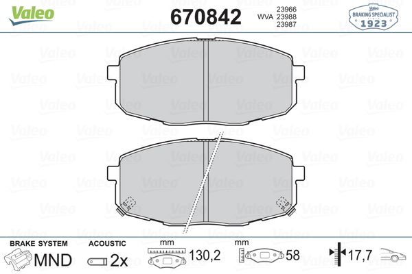 ÖN BALATA HYUNDAI İ30 1.4-1.6-2.0-1.6 CRDI-2.0 CRDI 10/07 KIA CEED 06 581011HA10-581011HA20-WVA23966