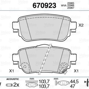 ARKA FREN BALATA RENAULT KADJAR 15 KOLEOS II 18 / NISSAN QASHQAI 1.6L Dci R9M dizel 11- / X-TRAIL 1.6L Dci T32 12- 440605889R-440606633R-D40604CA0A
