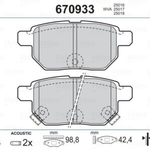ARKA BALATA AURIS-COROLLA 1.4-1.6 VVTI 07-10 1.4D-4D-1.6 13 YARIS 1.0 VVTİ 06 1.8 VVTİ 07 0446612130-0446652120-WVA24610