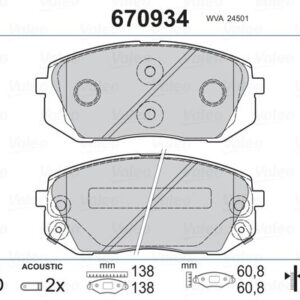 ÖN FREN BALATA HYUNDAI İX35 2.0L D4HA CRDİ dizel 136hp 10-15 / KIA SPORTAGE 2.0L D4EA D4HA dizel 06-15 Aşınma ikaz kontağı dahil - şimli