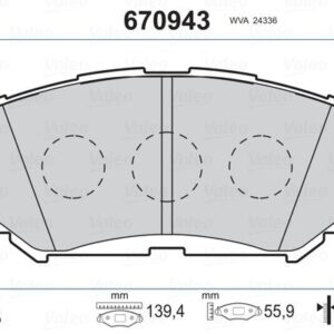 ÖN FREN BALATA TOYOTA AURIS. COROLLA 1.6L 1ZR-FE ZRE151 07-11 / 1.33L 1NR-FE NRE150 6 vites 10-12 0446542160-0446512610-0446502220