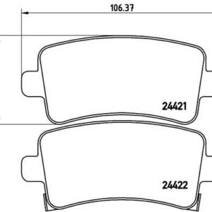 ARKA FREN BALATASI INSIGNIA A 08 17 SAAB 9.5 10 MALIBU 2.0D 2.4 12 16 İNÇ JANT 39021482-1605319-13237766-13343450