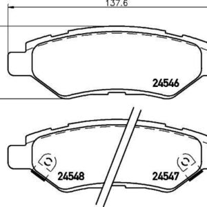 ARKA DİSK FREN BALATASI CADILLAC CTS 2.8/3.0/3.6 01/08 CHEVROLET CAMARO 3.6 09/09 - 12/15 25814674-92230273