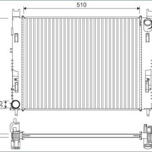 MOTOR SU RADYATORU CAPTUR I 12  CLIO IV 12  DOKKER 12  SYMBOL III 14  SANDERO II 12  0.9 TCE 1.2 TCE 1.5 DCI 1.6 506x414x18
